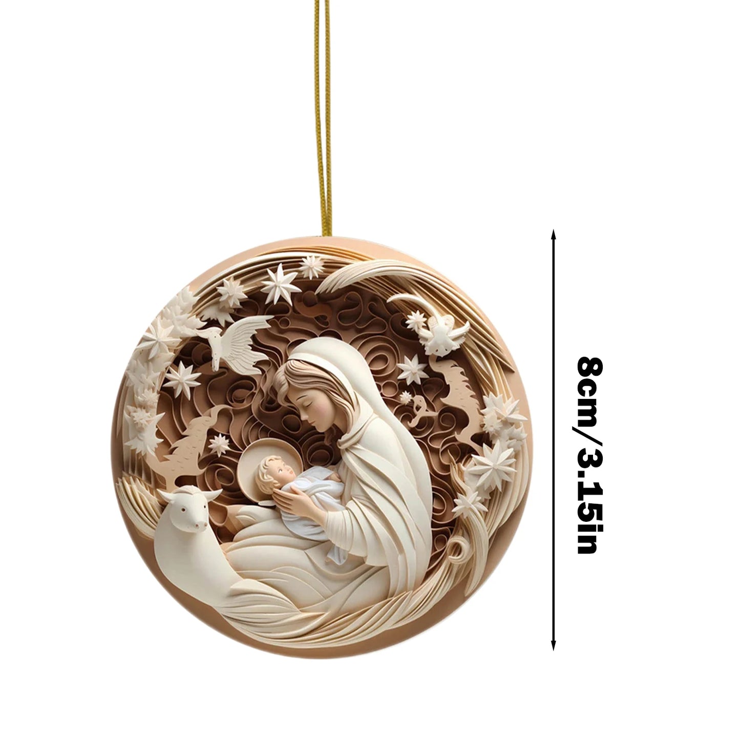 Set de 12 Adornos Navideños de Madera