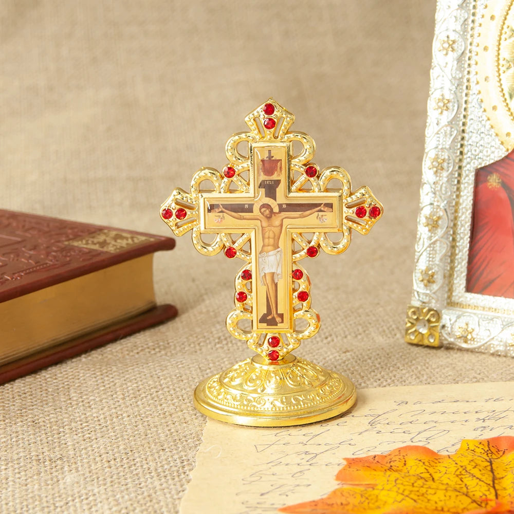 Cruz Ortodoxa de Mesa con Base