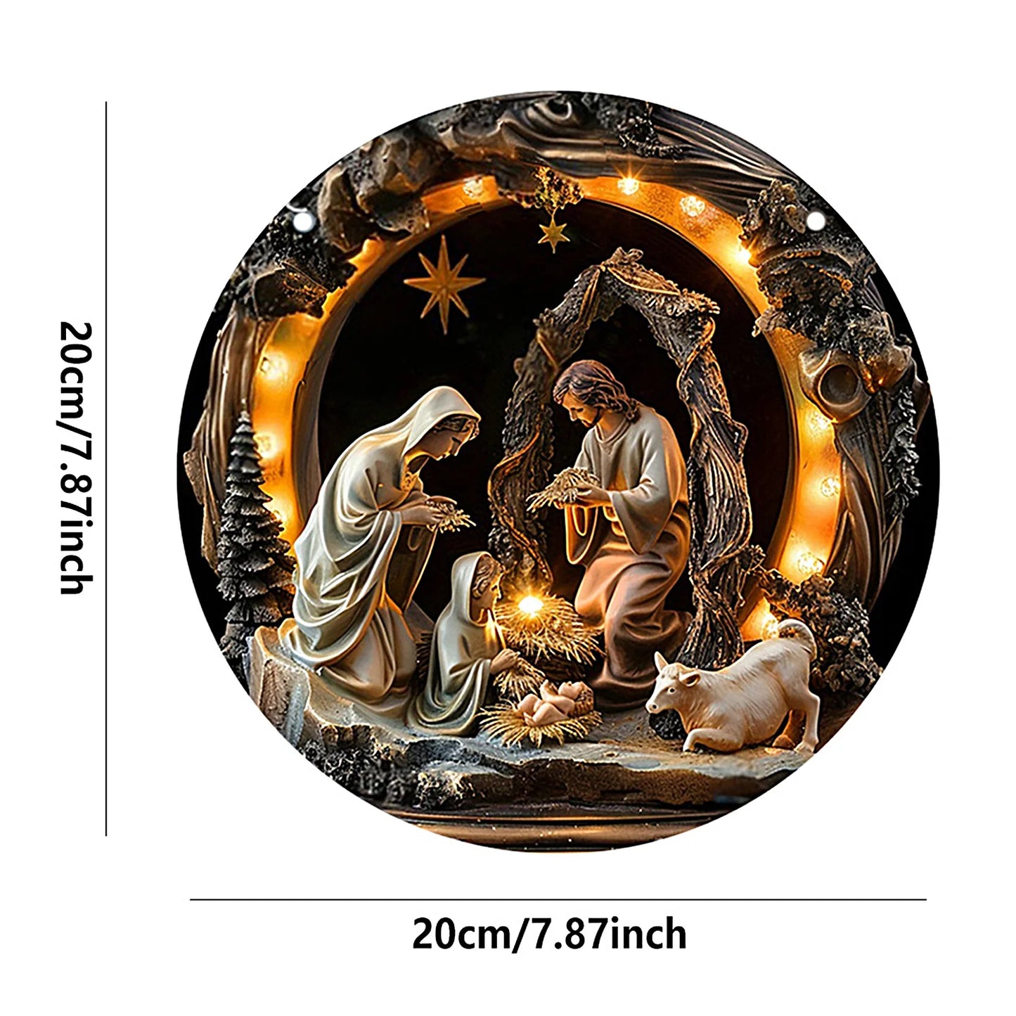 Set de 12 Adornos Navideños de Madera