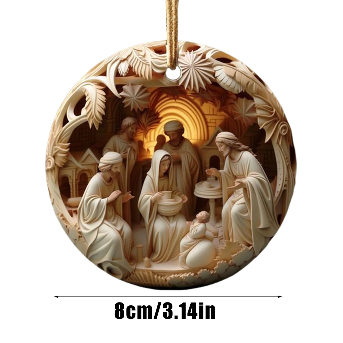 Set de 12 Adornos Navideños de Madera