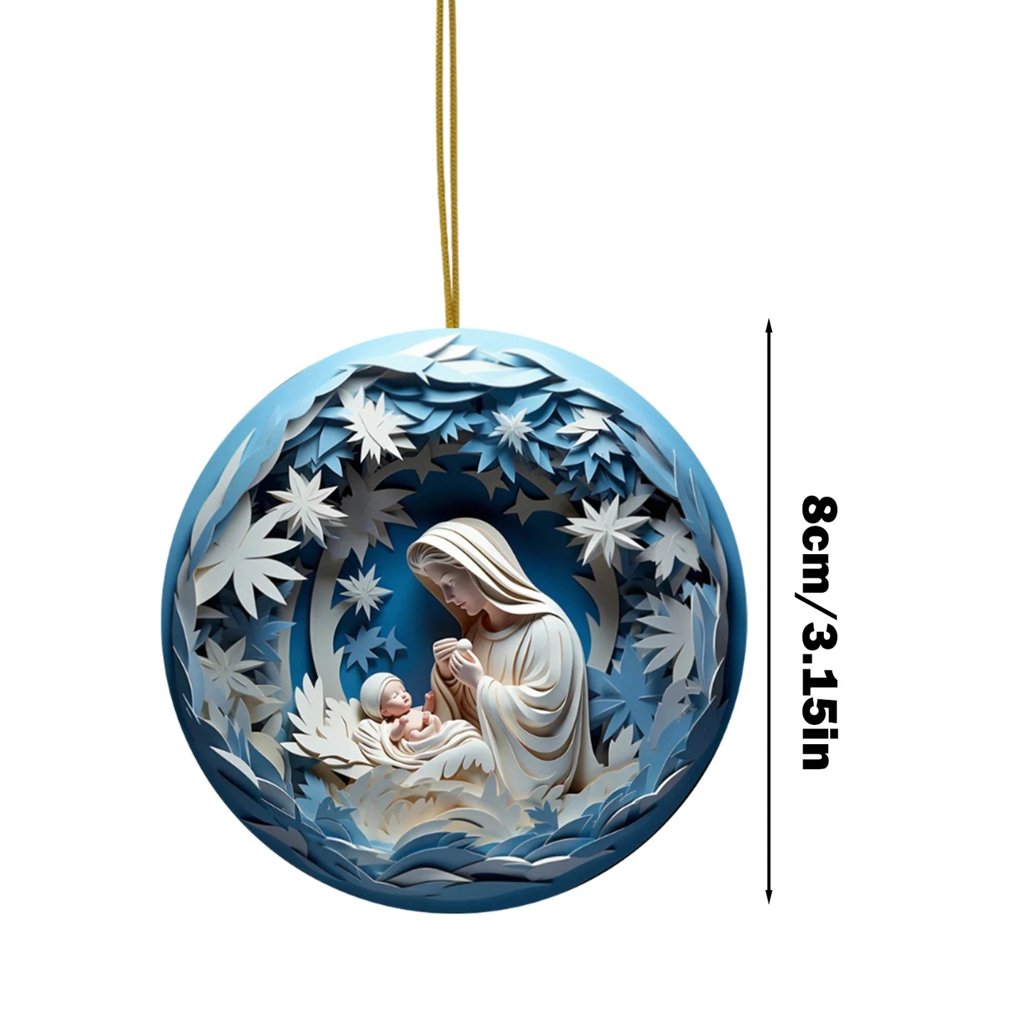 Set de 12 Adornos Navideños de Madera