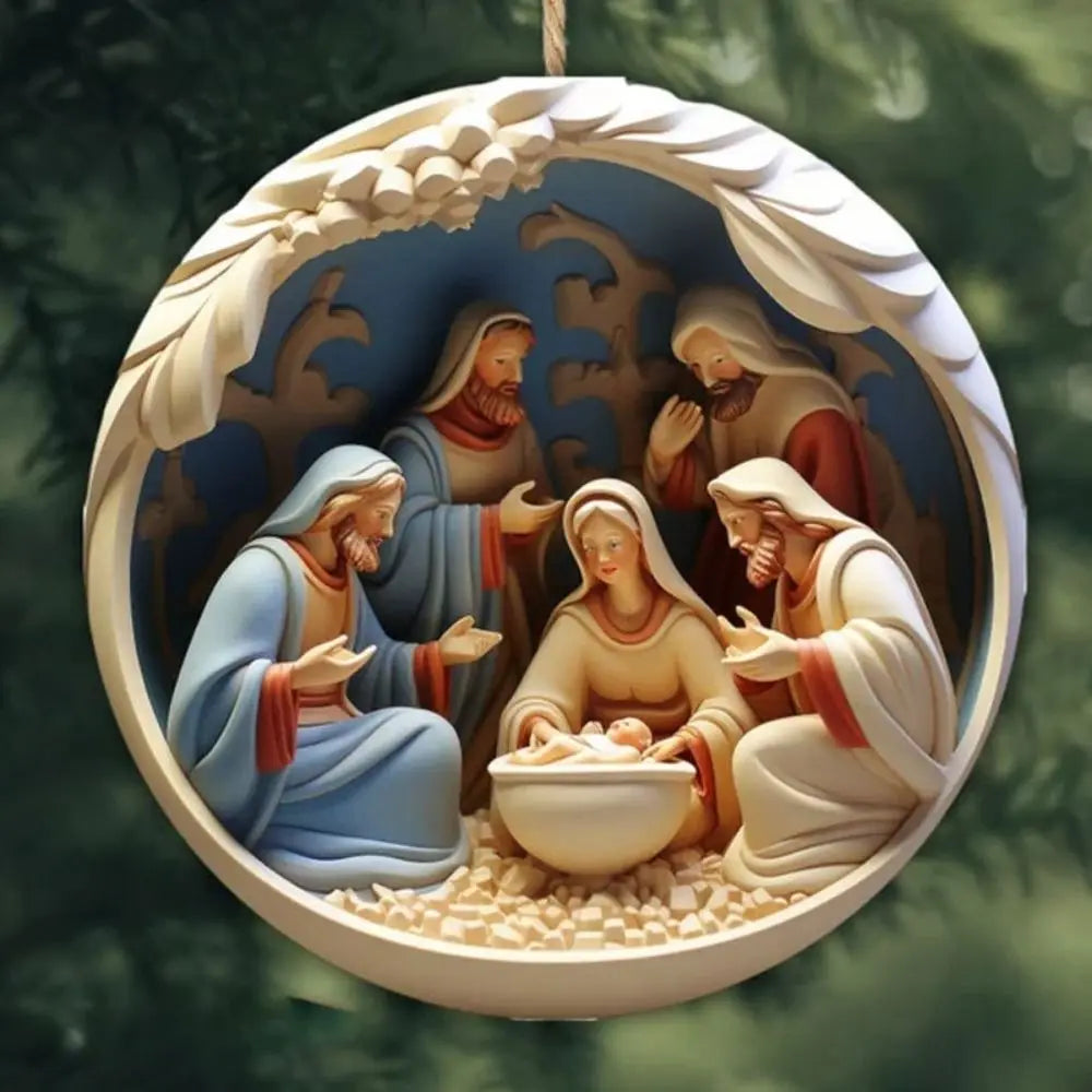 Adorno Navideño 3D del Nacimiento