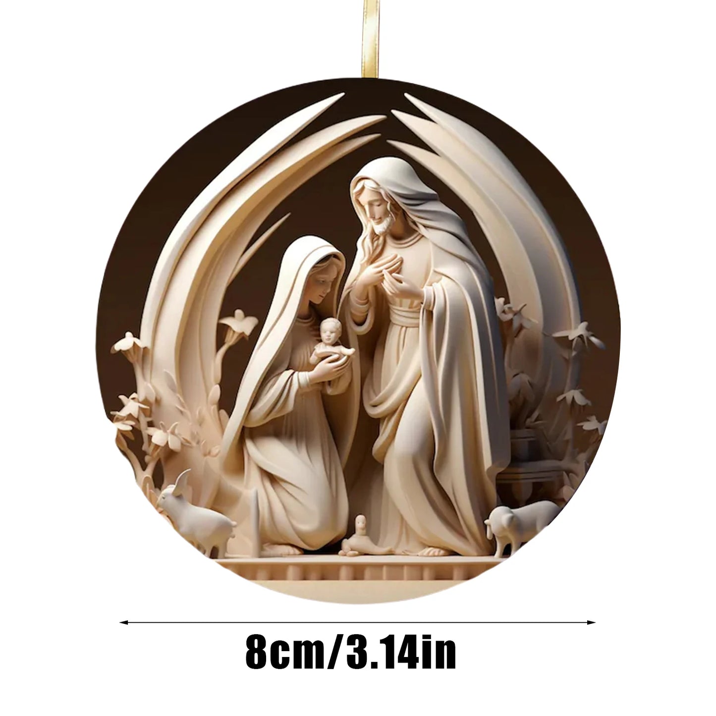 Set de 12 Adornos Navideños de Madera